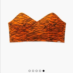 NWT SAVAGE X FENTY ALL OVER ME LACE TIGER CORSET BANDEAU BRALET